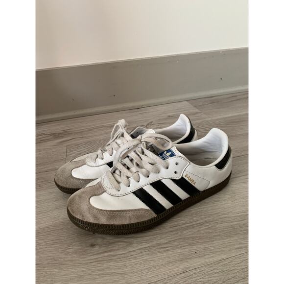 adidas Other - Adidas Samba Classic White Black Gum Sole Men's Athletic Shoes Size 7